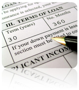 mortgage application document closeup